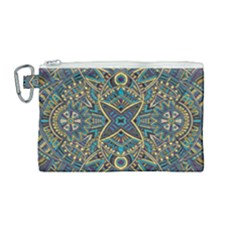 Seamless Floral Pattern Canvas Cosmetic Bag (medium) by zhou