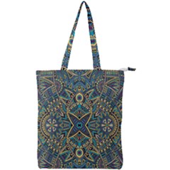 Seamless Floral Pattern Double Zip Up Tote Bag by zhou