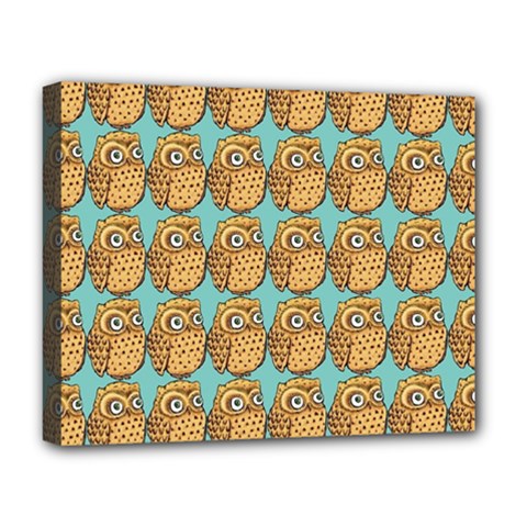 Owl Bird Pattern Deluxe Canvas 20  X 16  (stretched) by Vaneshop