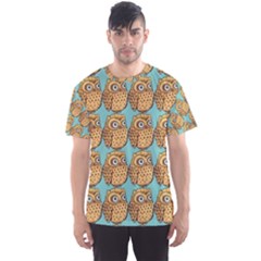 Owl Bird Pattern Men s Sport Mesh Tee