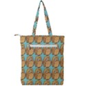 Owl Bird Pattern Double Zip Up Tote Bag View2