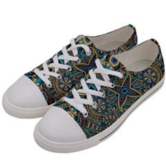 Seamless Floral Pattern Men s Low Top Canvas Sneakers by zhou