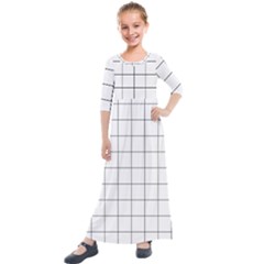 Mesh Kids  Quarter Sleeve Maxi Dress