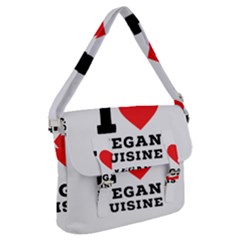 I Love Vegan Cuisine Buckle Messenger Bag by ilovewhateva