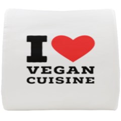 I Love Vegan Cuisine Seat Cushion by ilovewhateva