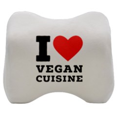 I Love Vegan Cuisine Velour Head Support Cushion by ilovewhateva