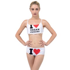 I Love Vegan Cuisine Layered Top Bikini Set by ilovewhateva