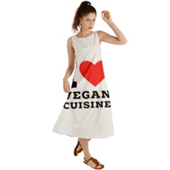 I Love Vegan Cuisine Summer Maxi Dress by ilovewhateva