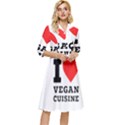 I love vegan cuisine Classy Knee Length Dress View1