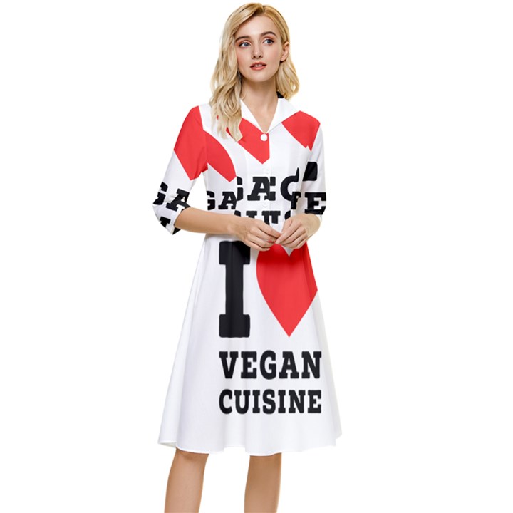 I love vegan cuisine Classy Knee Length Dress