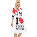 I love vegan cuisine Classy Knee Length Dress View2