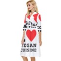 I love vegan cuisine Classy Knee Length Dress View3