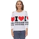 I love vegan cuisine Cut Out Wide Sleeve Top View1