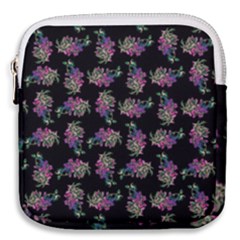 Midnight Noir Garden Chic Pattern Mini Square Pouch