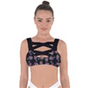 Midnight Noir Garden Chic Pattern Bandaged Up Bikini Top View1