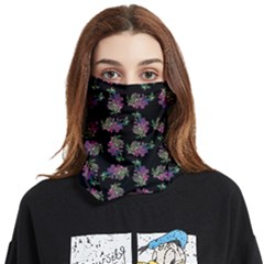 Midnight Noir Garden Chic Pattern Face Covering Bandana (two Sides) by dflcprintsclothing