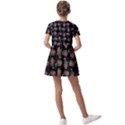 Midnight Noir Garden Chic Pattern Kids  Short Sleeve Pinafore Style Dress View2