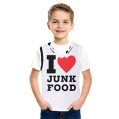 I Love Junk Food Kids  Basketball Tank Top by ilovewhateva