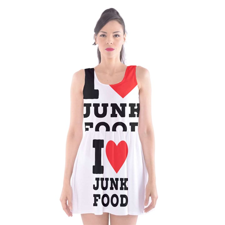 I love junk food Scoop Neck Skater Dress