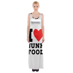 I Love Junk Food Thigh Split Maxi Dress by ilovewhateva