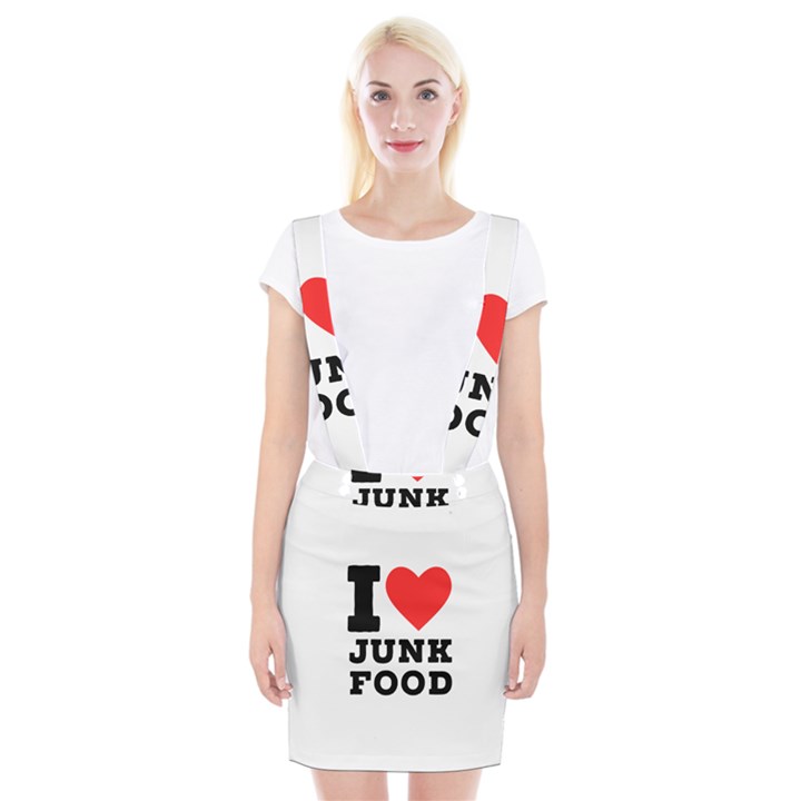 I love junk food Braces Suspender Skirt