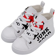 I Love Junk Food Kids  Mid-top Canvas Sneakers by ilovewhateva