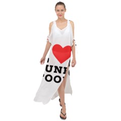 I Love Junk Food Maxi Chiffon Cover Up Dress by ilovewhateva