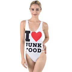 I Love Junk Food High Leg Strappy Swimsuit by ilovewhateva