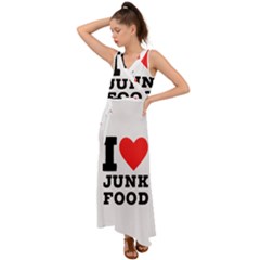 I Love Junk Food V-neck Chiffon Maxi Dress by ilovewhateva