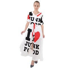 I Love Junk Food Waist Tie Boho Maxi Dress by ilovewhateva