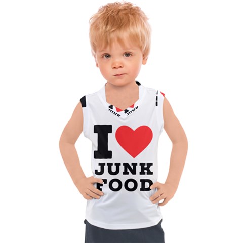 I Love Junk Food Kids  Sport Tank Top by ilovewhateva