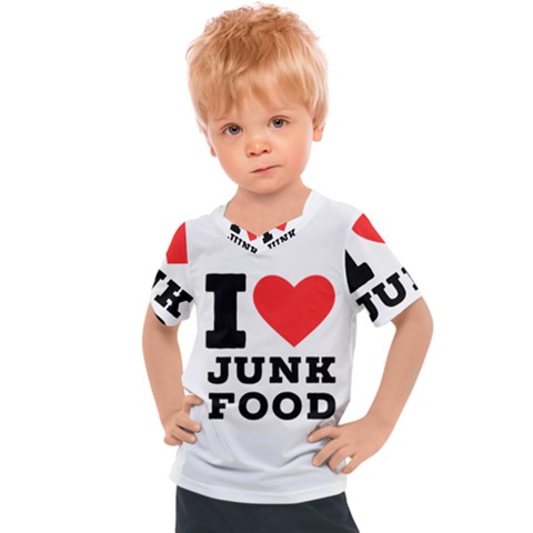 I Love Junk Food Kids  Sports Tee by ilovewhateva