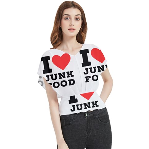 I Love Junk Food Butterfly Chiffon Blouse by ilovewhateva