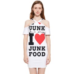 I Love Junk Food Shoulder Frill Bodycon Summer Dress by ilovewhateva