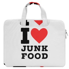 I Love Junk Food Macbook Pro 16  Double Pocket Laptop Bag  by ilovewhateva