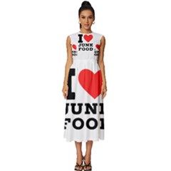 I Love Junk Food Sleeveless Round Neck Midi Dress by ilovewhateva