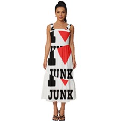 I Love Junk Food Square Neckline Tiered Midi Dress by ilovewhateva