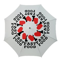 I Love Fast Food Golf Umbrellas by ilovewhateva