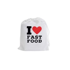 I Love Fast Food Drawstring Pouch (small) by ilovewhateva