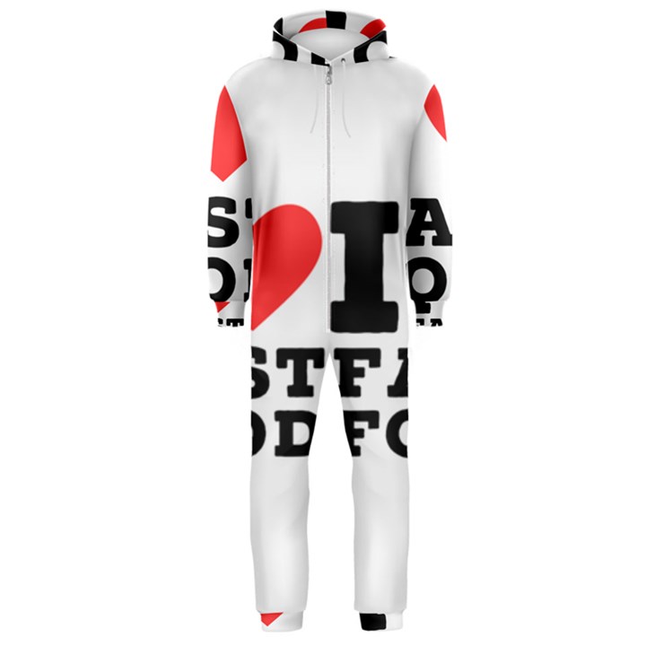 I love fast food Hooded Jumpsuit (Men)