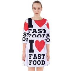 I Love Fast Food Smock Dress by ilovewhateva