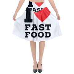 I Love Fast Food Flared Midi Skirt by ilovewhateva