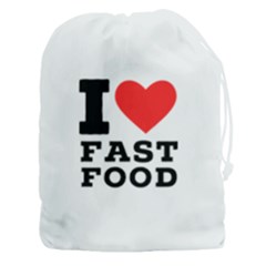 I Love Fast Food Drawstring Pouch (3xl) by ilovewhateva