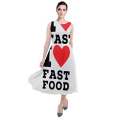 I Love Fast Food Round Neck Boho Dress by ilovewhateva