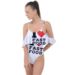 I Love Fast Food Drape Piece Swimsuit by ilovewhateva