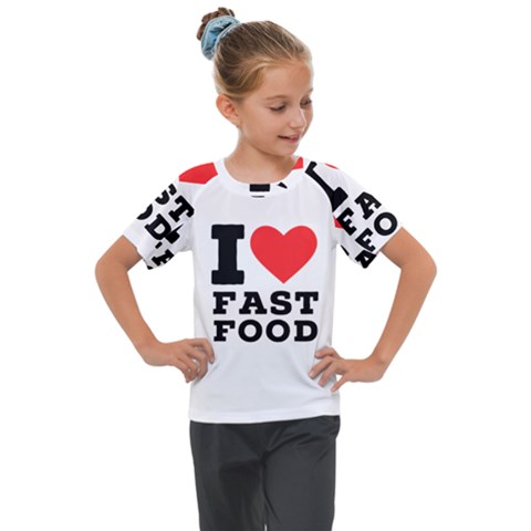 I Love Fast Food Kids  Mesh Piece Tee by ilovewhateva