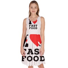 I Love Fast Food Knee Length Skater Dress With Pockets by ilovewhateva