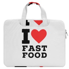 I Love Fast Food Macbook Pro 16  Double Pocket Laptop Bag  by ilovewhateva