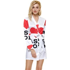 I Love Fast Food Long Sleeve Satin Robe by ilovewhateva