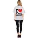 I love fast food Women s Batwing Button Up Shirt View4